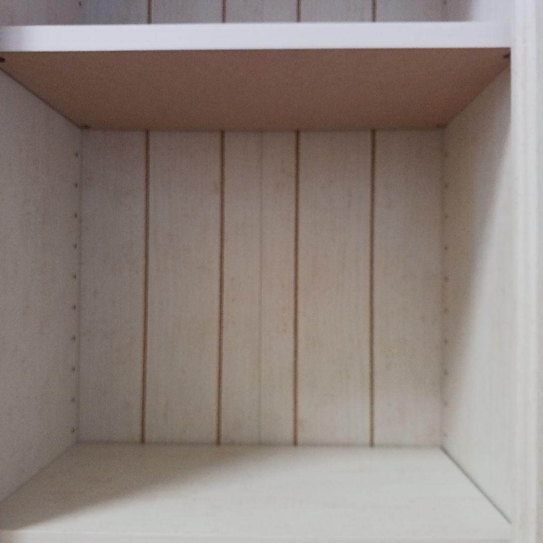 ニトリ　ホワイト木製本棚 5段 スリム