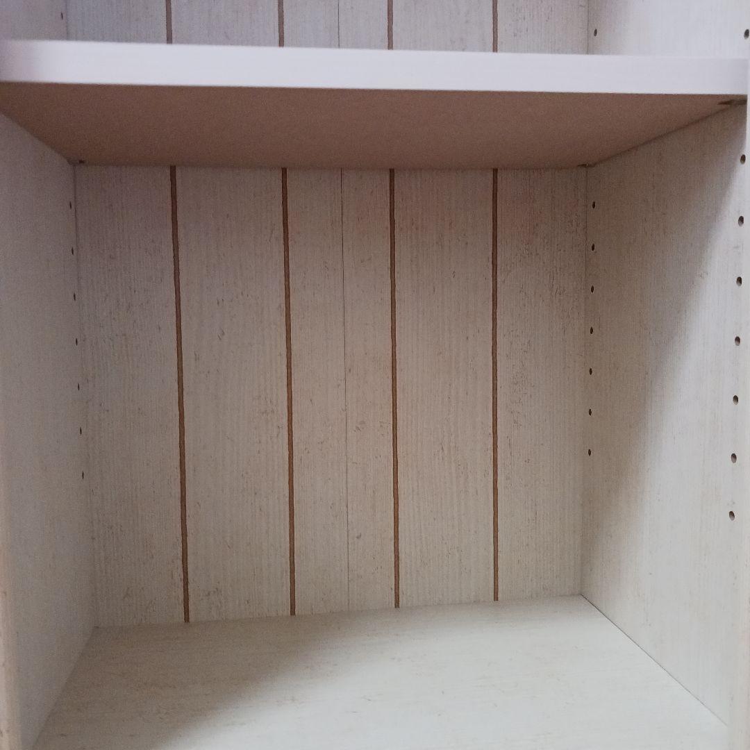 ニトリ　ホワイト木製本棚 5段 スリム