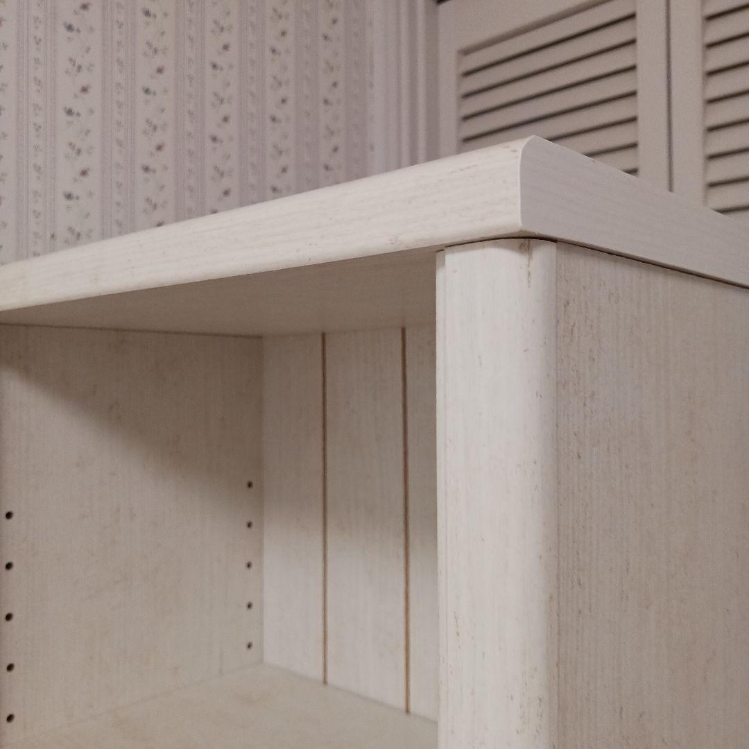 ニトリ　ホワイト木製本棚 5段 スリム