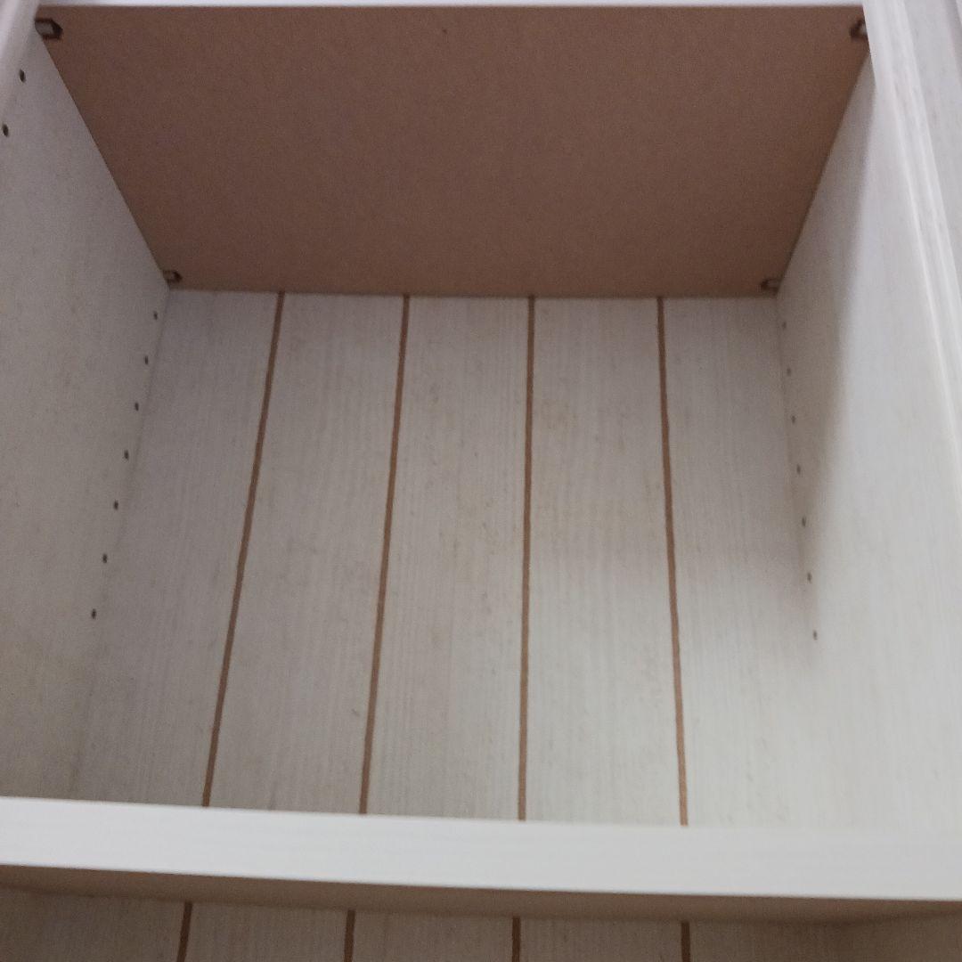 ニトリ　ホワイト木製本棚 5段 スリム