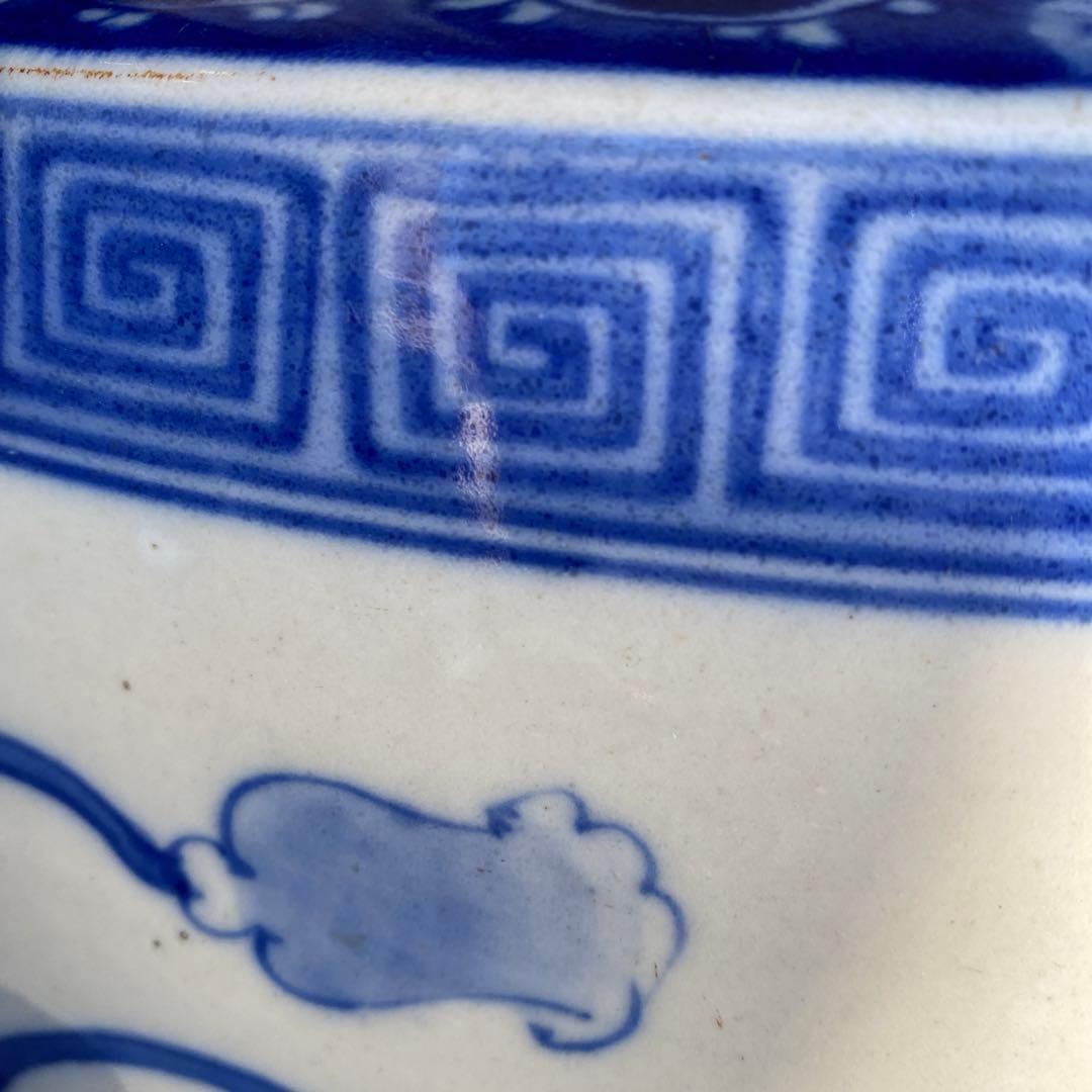 専用　明治大正時代頃の瓢箪図火鉢42cm28cm