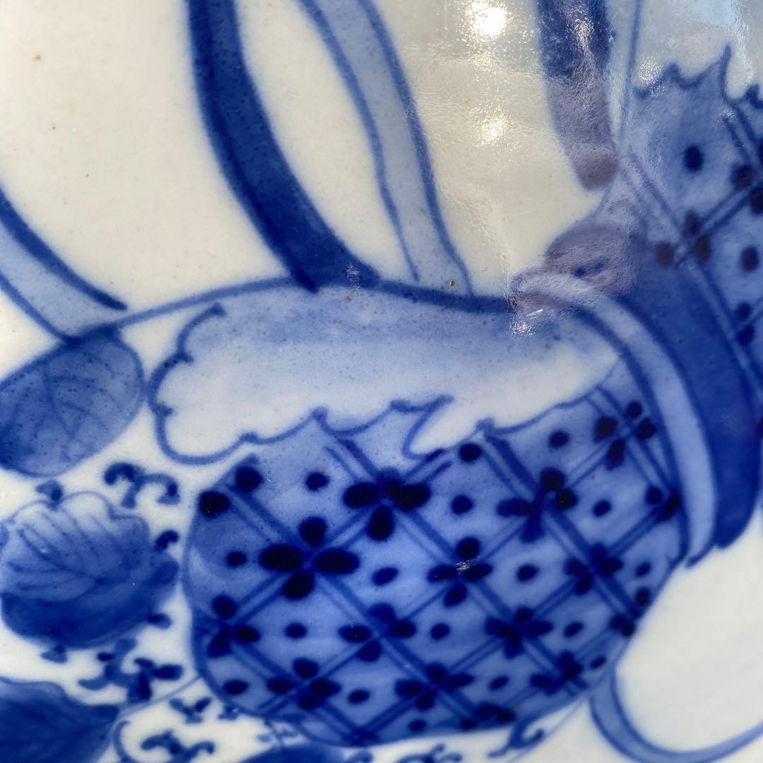 専用　明治大正時代頃の瓢箪図火鉢42cm28cm