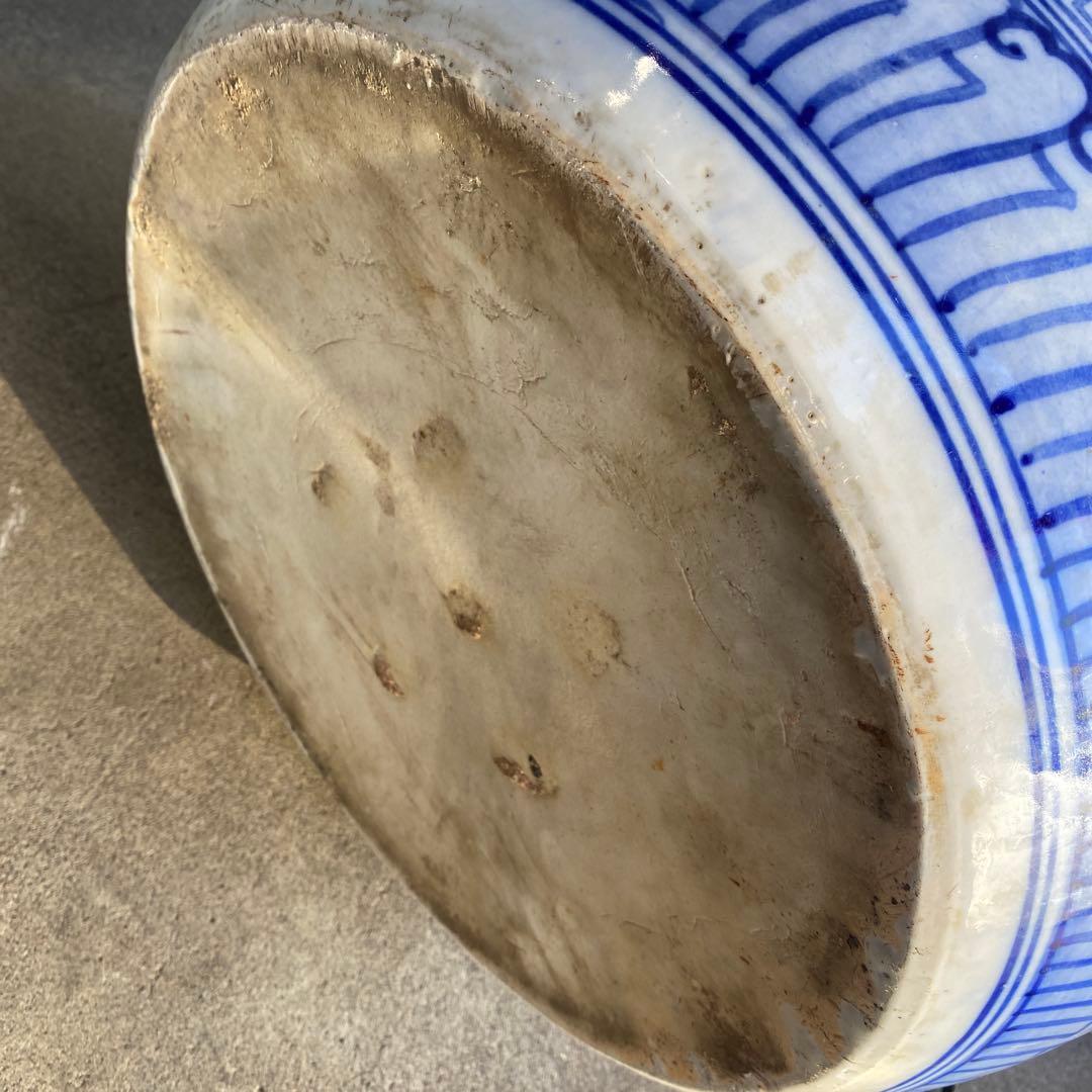 専用　明治大正時代頃の瓢箪図火鉢42cm28cm