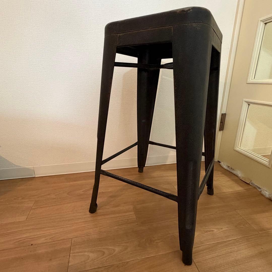 インダストリアル スチールハイスツール ブラック カウンターチェア H65