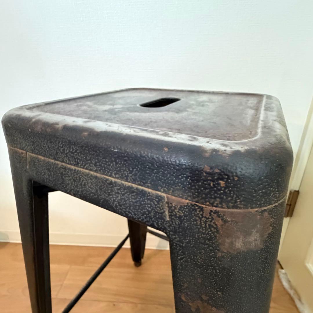 インダストリアル スチールハイスツール ブラック カウンターチェア H65