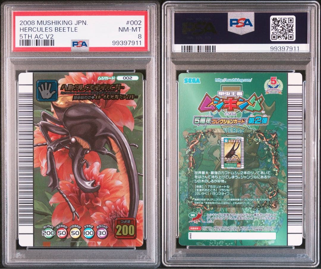 【PSA8】 ムシキング5周年　ヘルクレスオオカブト　ローリングドライバー