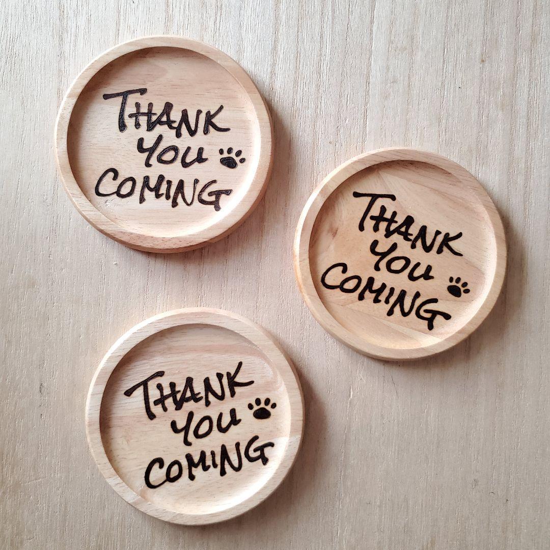 ウッドバーニング 木製コースター 席札コースター 席札 結婚式 お祝い