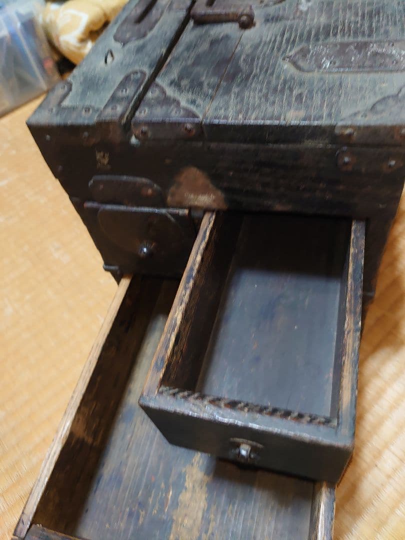 江戸時代 銭箱 入れ物 レトロ アンティーク 希少 インテリア レア