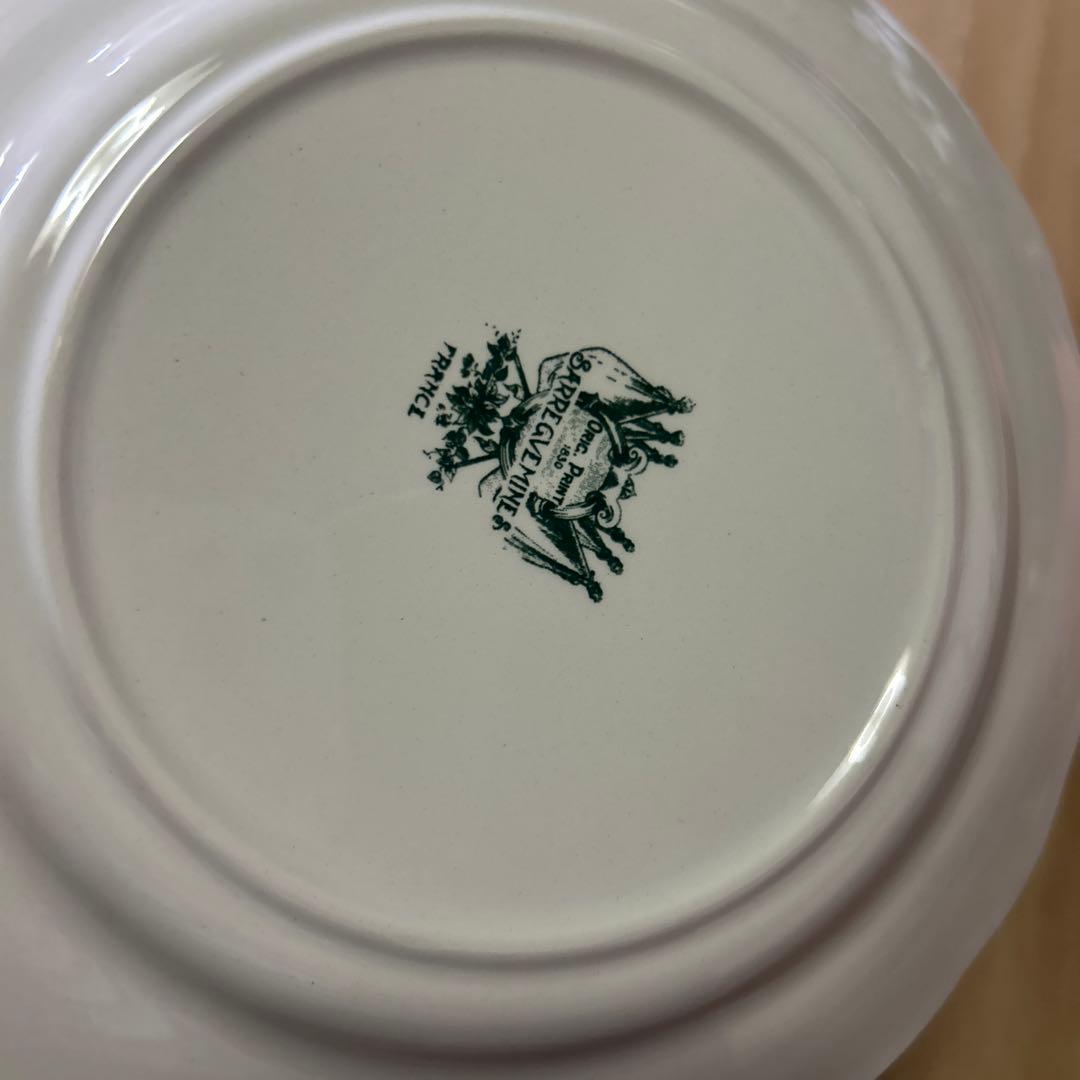 フランス サルグミンヌ 絵皿 陶製プレート 12枚セット アンティーク