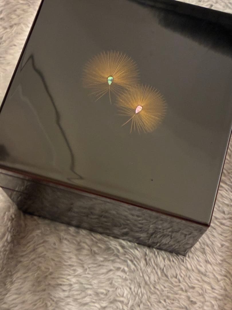 越前漆器 沈金風花若松 3段重箱