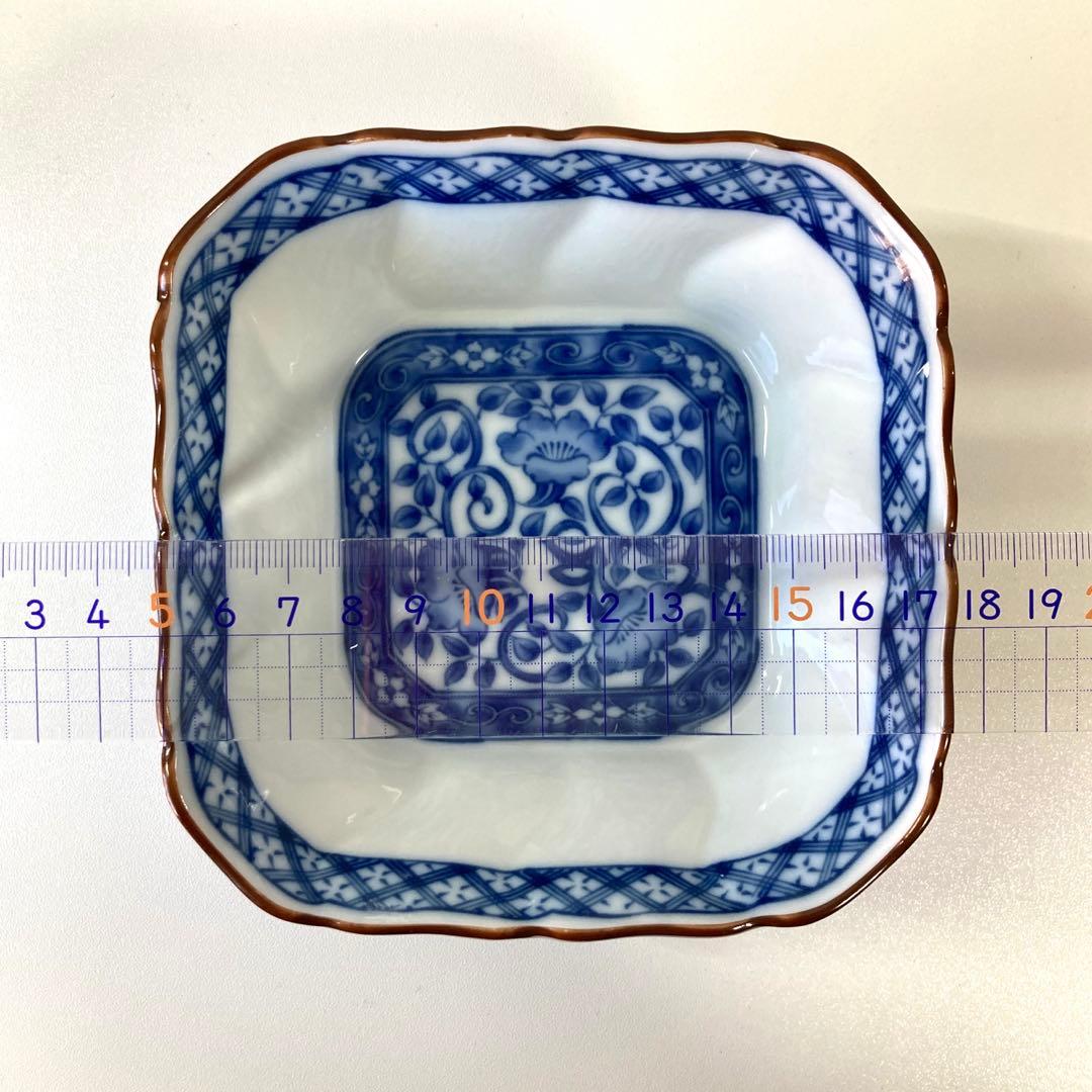 美濃焼 龍峰窯 ねじり祥瑞 角小鉢揃 十客セット