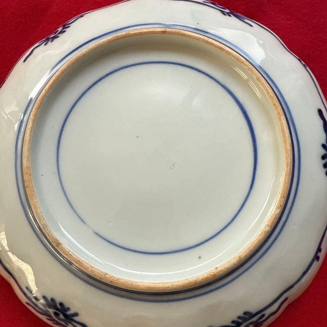 明治時代、伊万里、手描き、「松竹梅と巻子」色絵、金彩、即購入OK、すぐに匿名発送