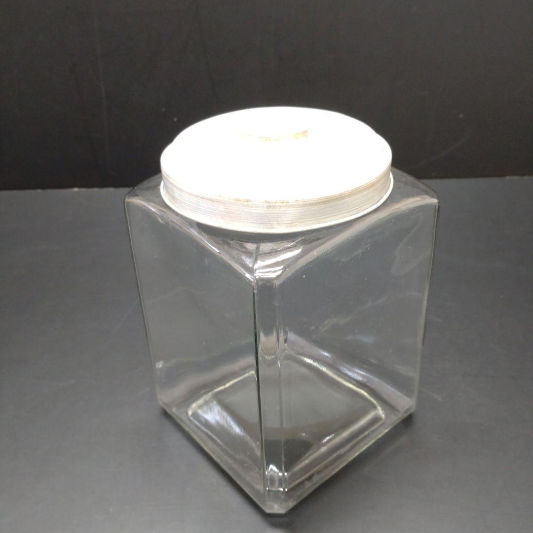 アンティーク　昭和レトロ　蓋付き駄菓子ビン