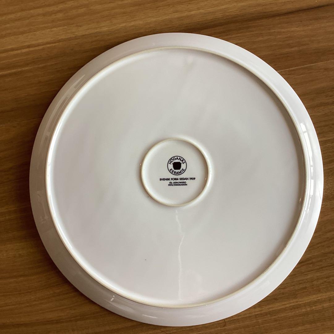 HOGANASKERAMICホガナスケラミック30cmペア白プレート未使用《A》