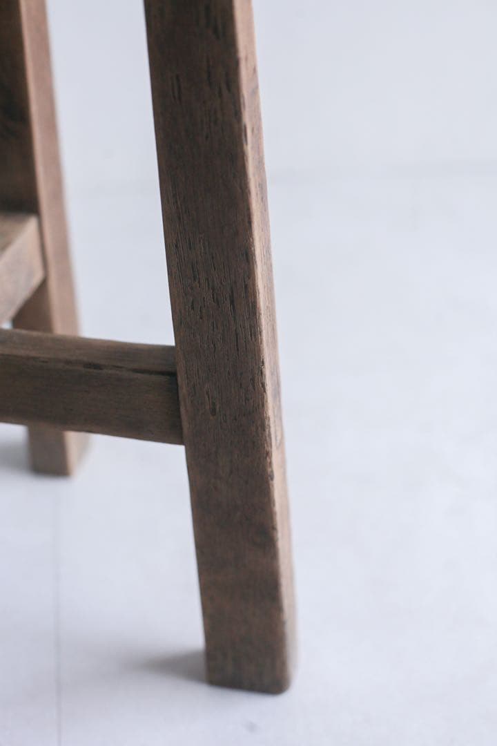 ハイスツール　無垢材　花台　展示台　古家具　カウンターチェア 古道具