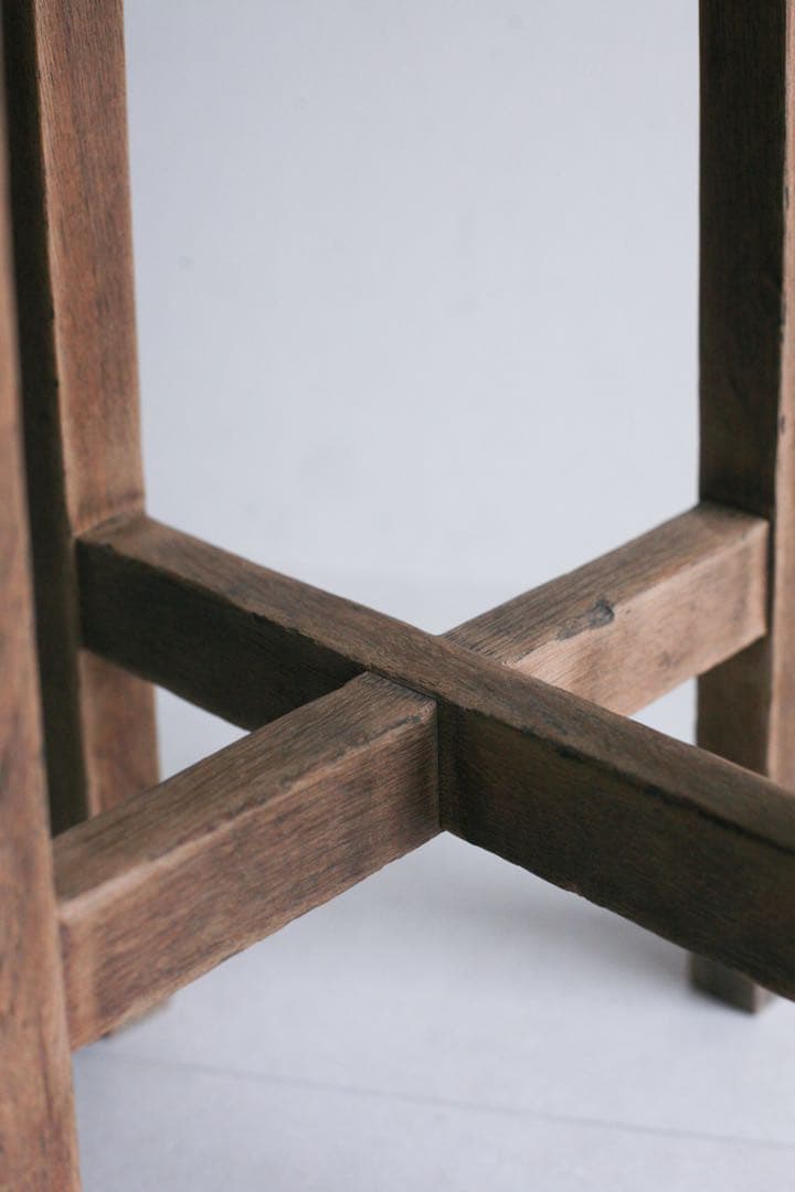 ハイスツール　無垢材　花台　展示台　古家具　カウンターチェア 古道具