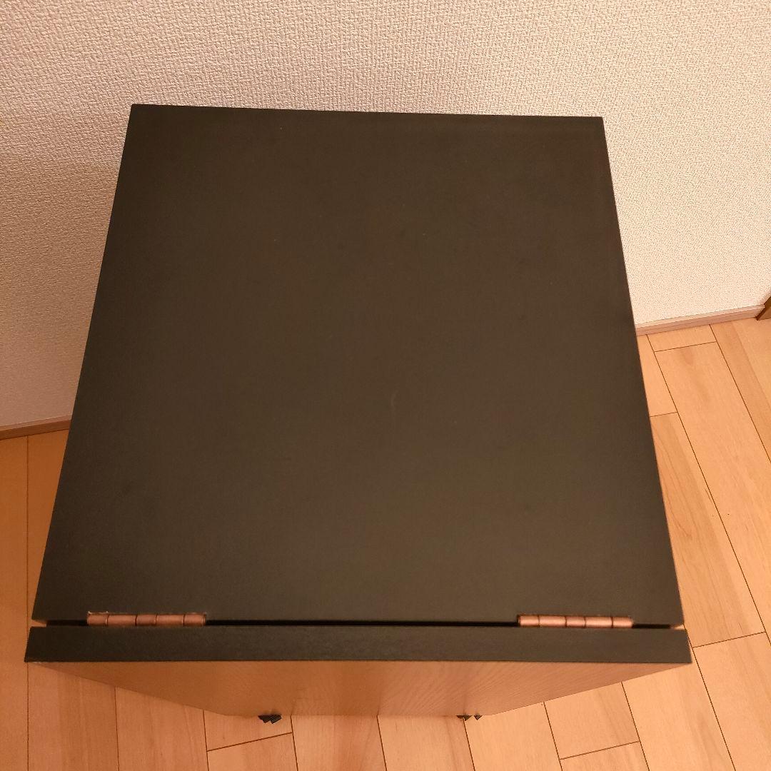 美品 ミラー付コスメワゴン ドレッサー 木目 大容量 収納