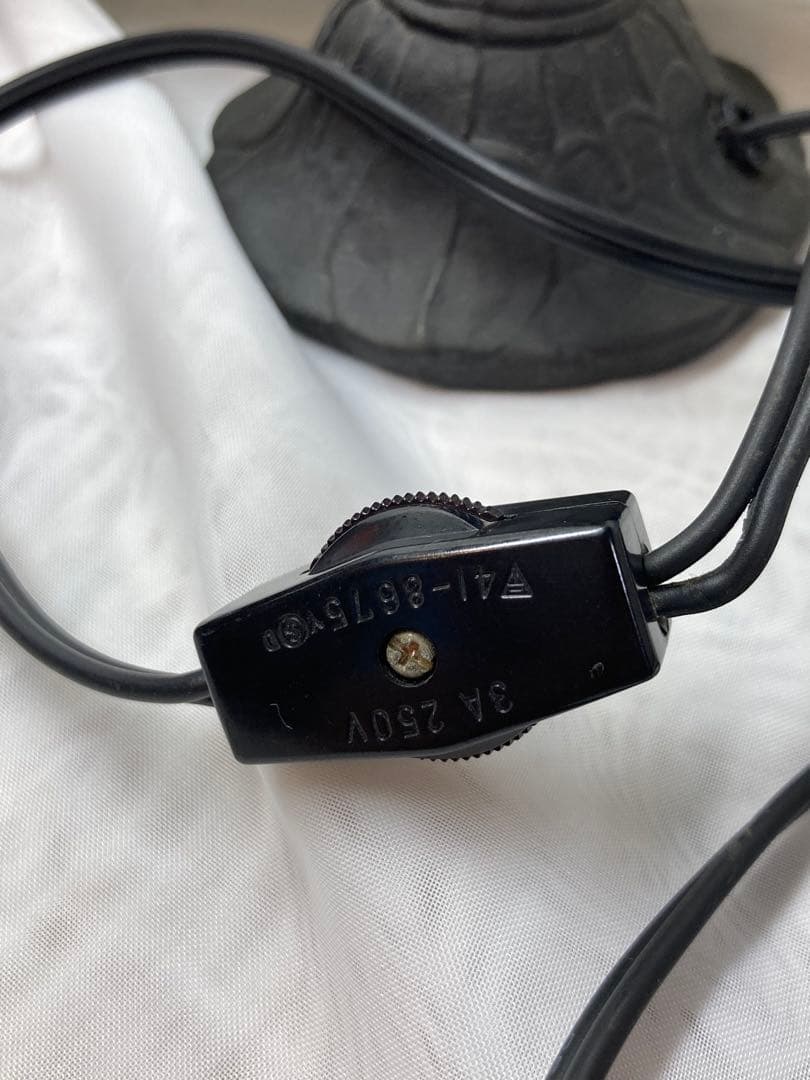 ステンドグラス　ランプ　気泡ガラス　琥珀色