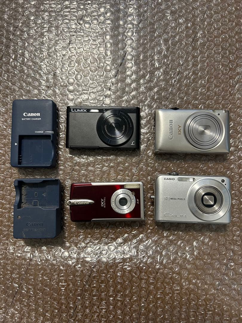 デジカメ4点　CASIO EXILM Canon IXY LUMIX