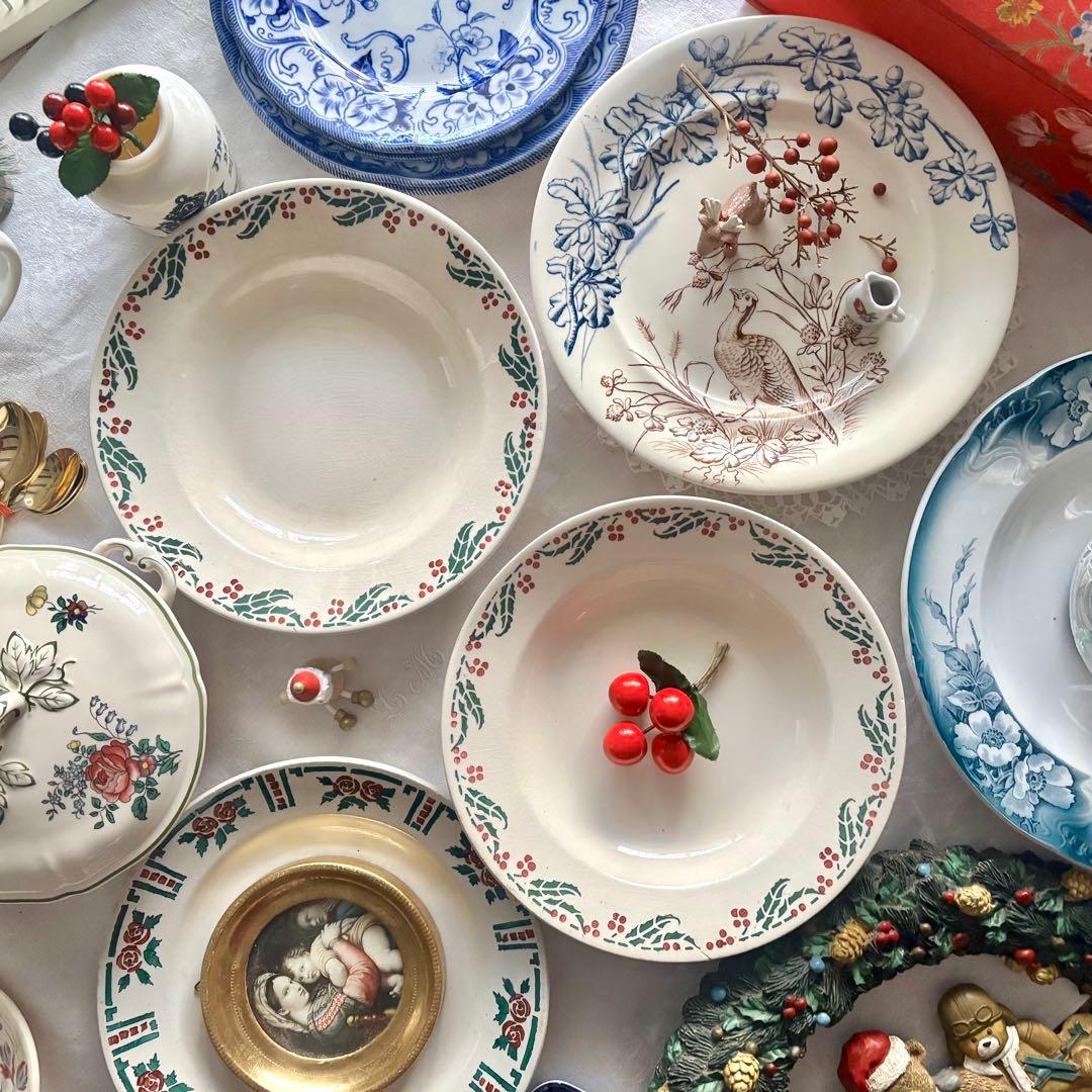 フランスアンティーク˚✧₊ ヒイラギꕤ︎︎クルーズプレートB ❁ ❁