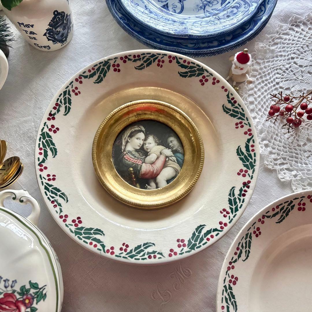 フランスアンティーク˚✧₊ ヒイラギꕤ︎︎クルーズプレートB ❁ ❁