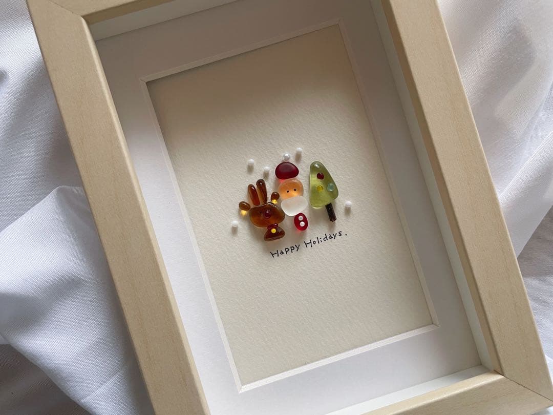 シーグラスアート　12ヶ月カレンダー　　S-125