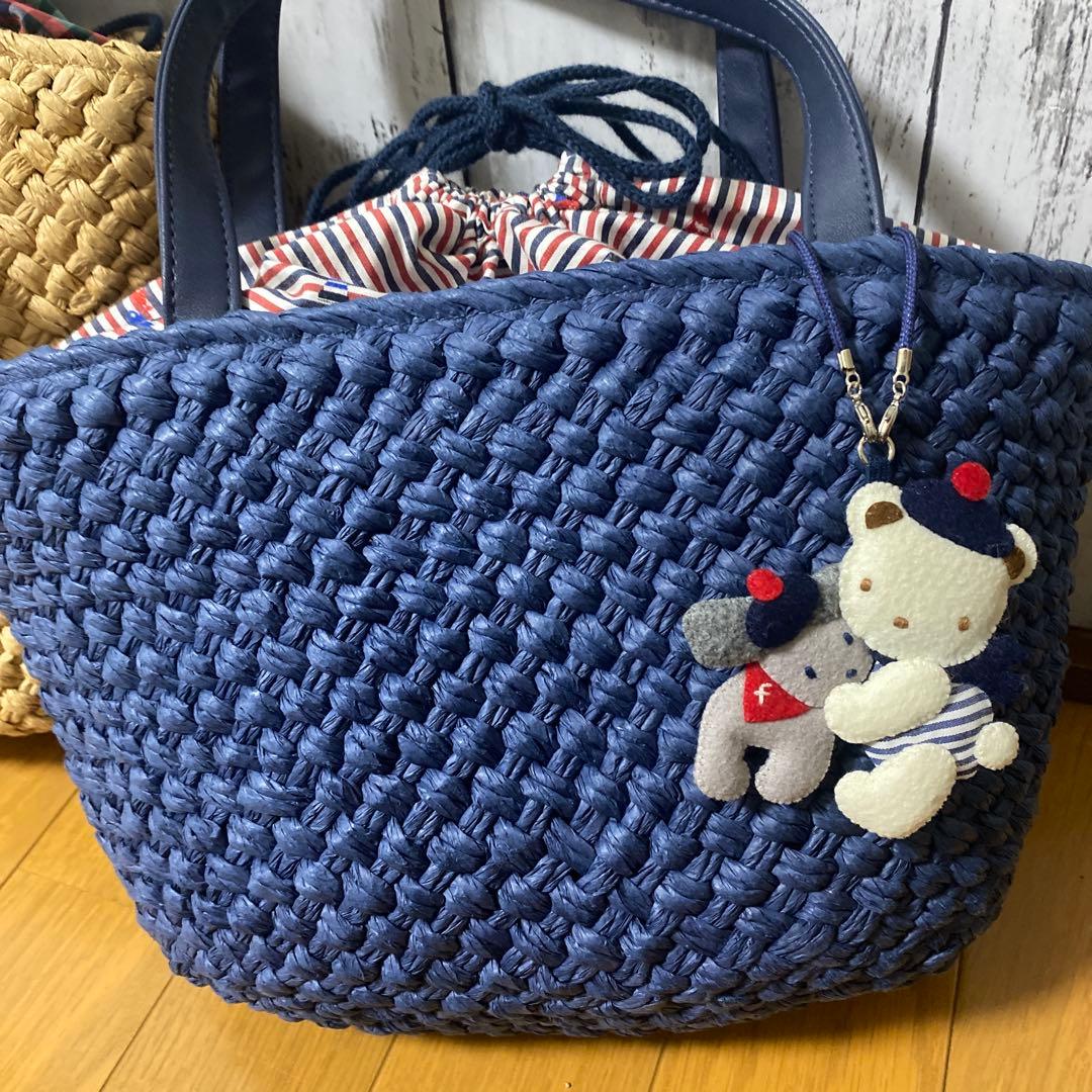 ファミリア⭐︎かごバッグ チャーム付き familiar