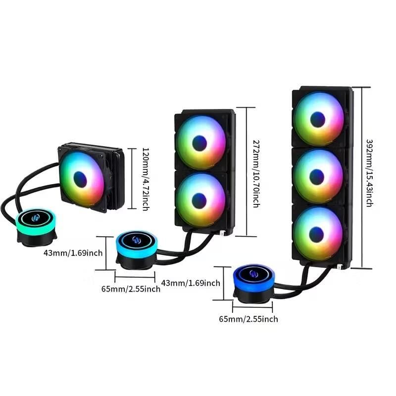 360水冷クーラー3連CPUクーラー3 x 120mmPWMファンS-FDB