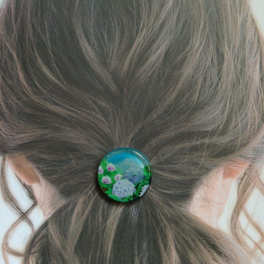 【278】ハンドメイド　レジン　ヘアゴム　ポニーフック