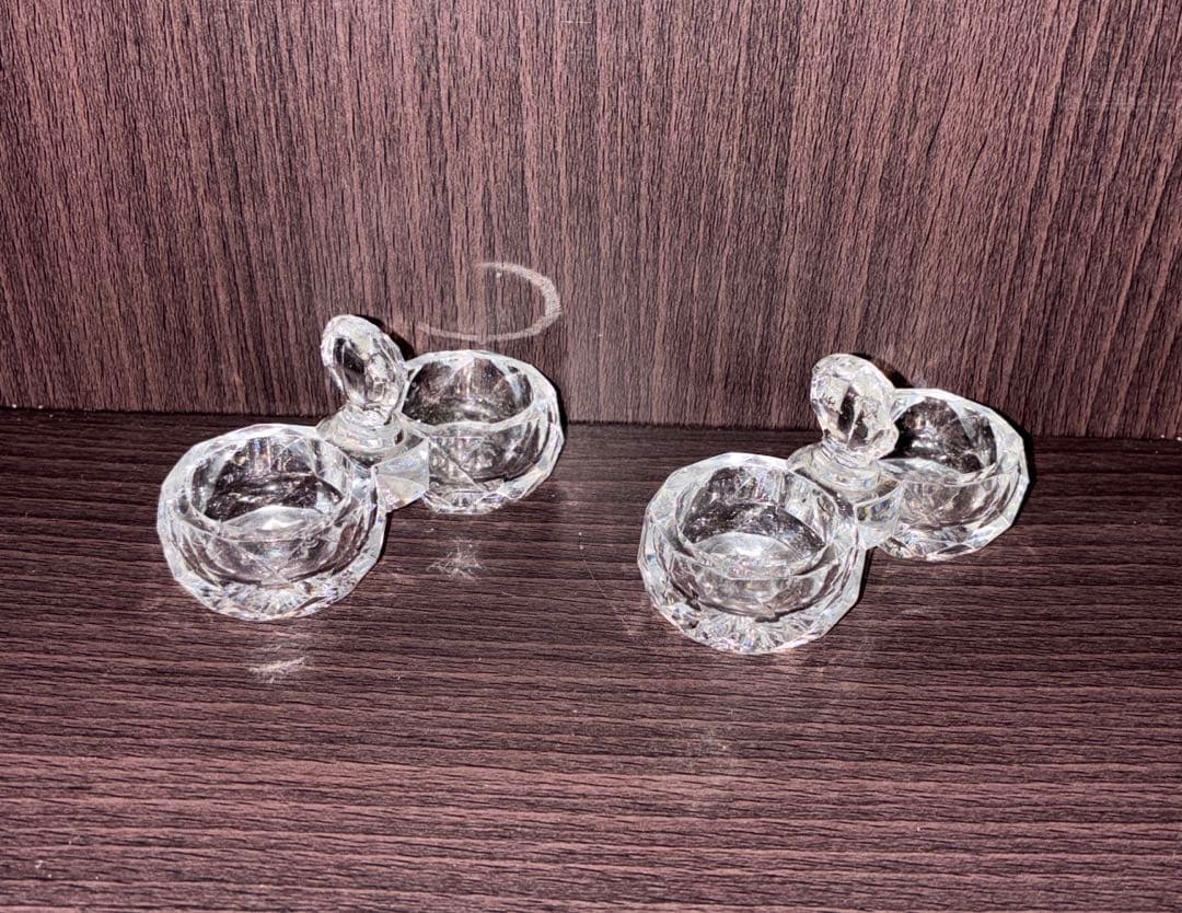 バカラ ソルト&ペッパー　調味料入れ　2点　ダイヤモンド型　　希少作品　高級品