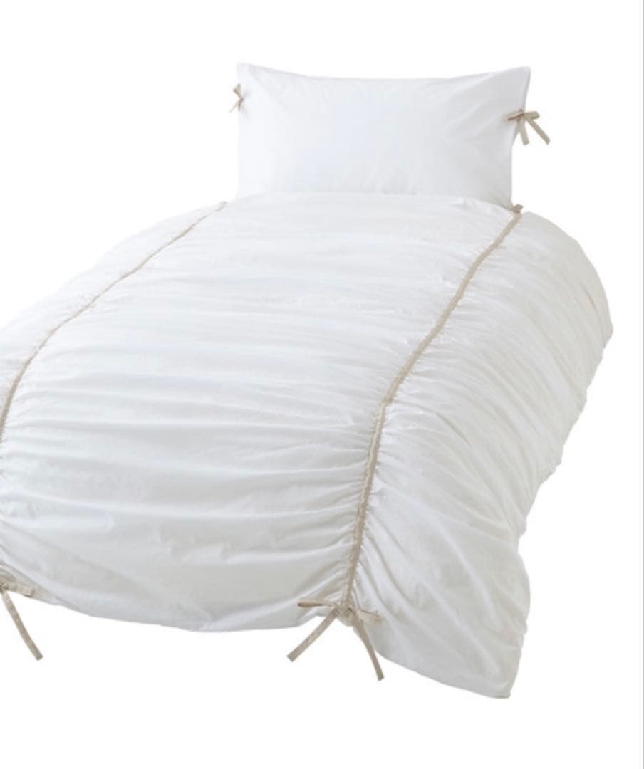 新品未開封大人気！フランフラン ロベリー 掛け布団カバー　ダブル　ホワイト　白