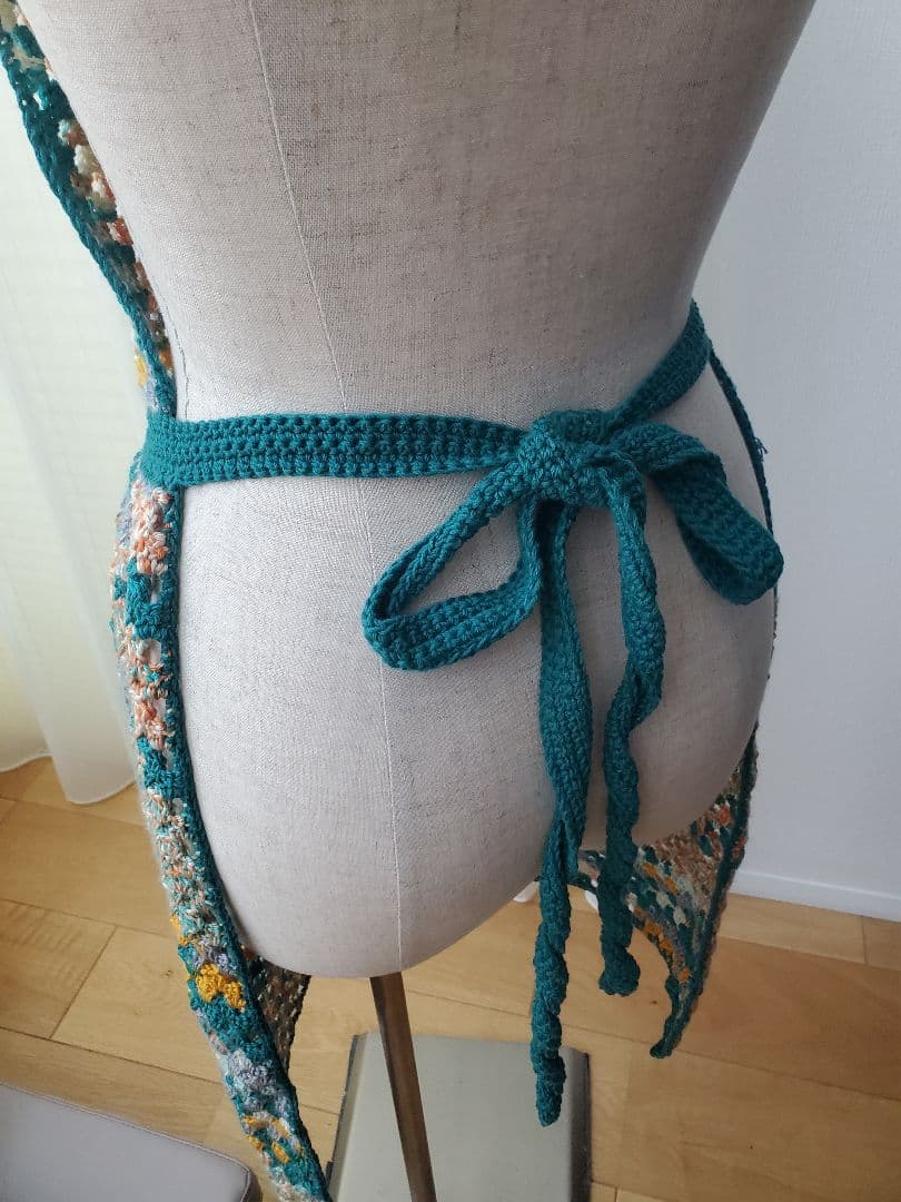 エプロン　グラニースクエアエプロン　昭和レトロ