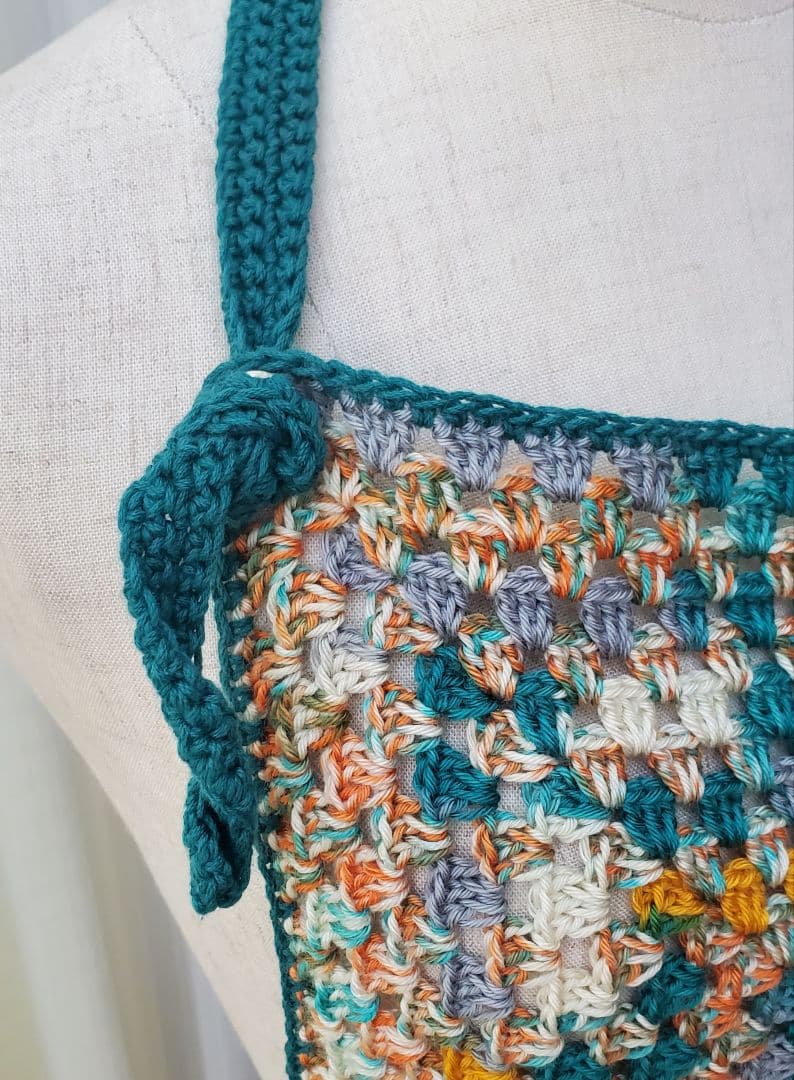 エプロン　グラニースクエアエプロン　昭和レトロ