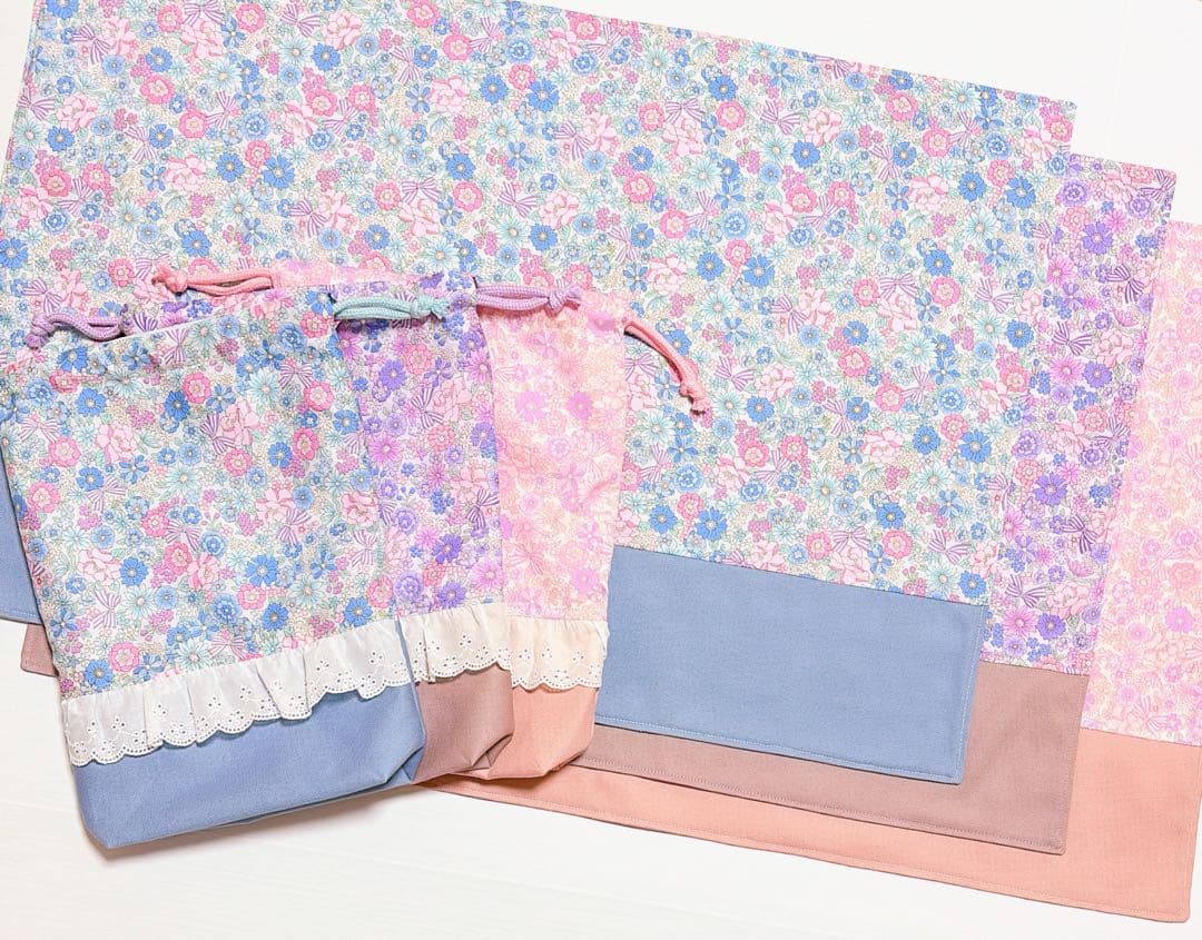 オーダーページ　レッスンバッグ　上履き入れ　体操服袋　ハンドメイド　入園入学