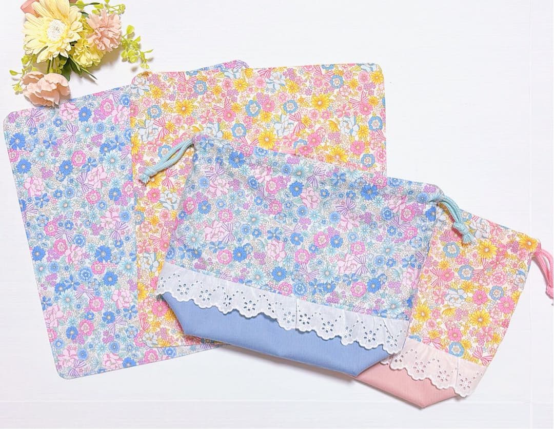 オーダーページ　レッスンバッグ　上履き入れ　体操服袋　ハンドメイド　入園入学