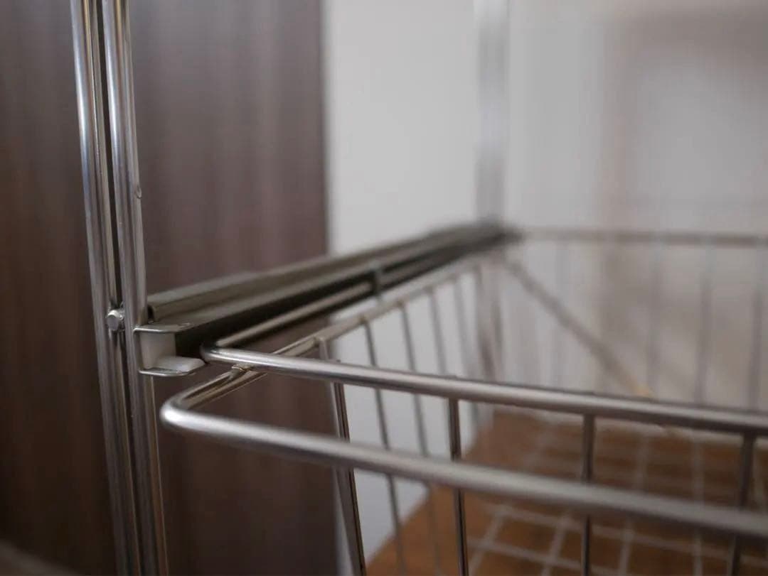【送料込み】無印良品ステンレスユニットシェルフウォールナット※カゴなし※