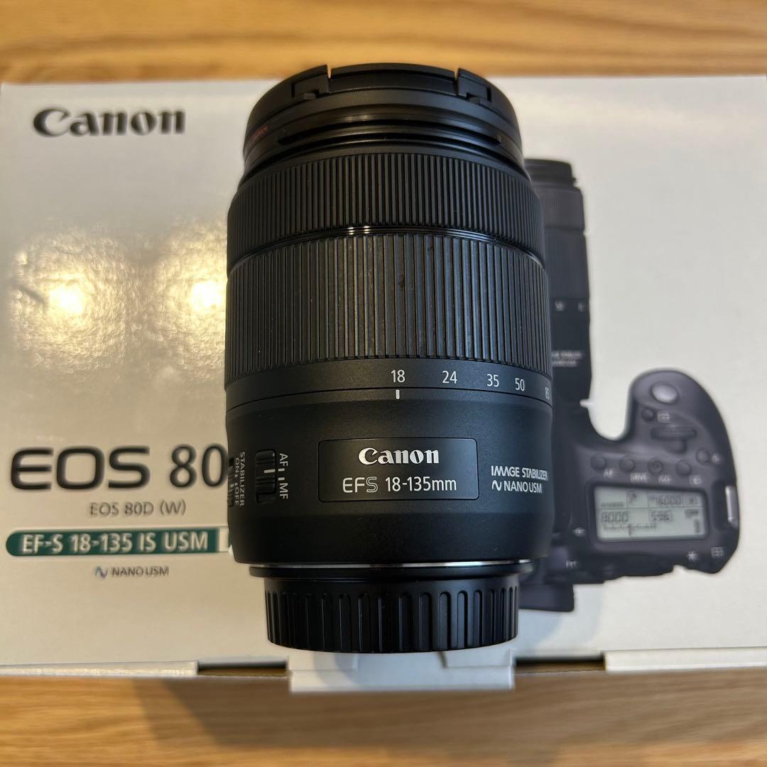 【な】【美品】Canon EOS 80D 18-135mm レンズキット