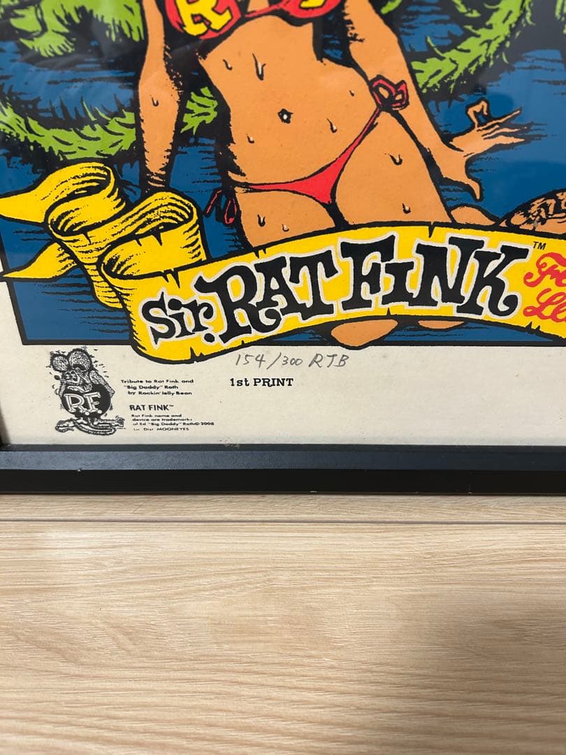Rat Fink ロッキンジェリービーン シルクスクリーン ポスター 直筆サイン