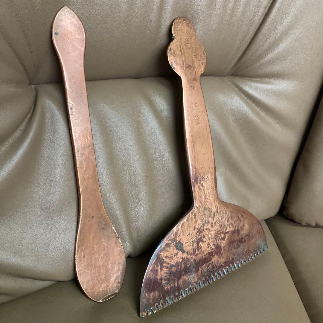 ヘラ　しゃもじ　ならし道具　純銅　特大　和菓子屋☆