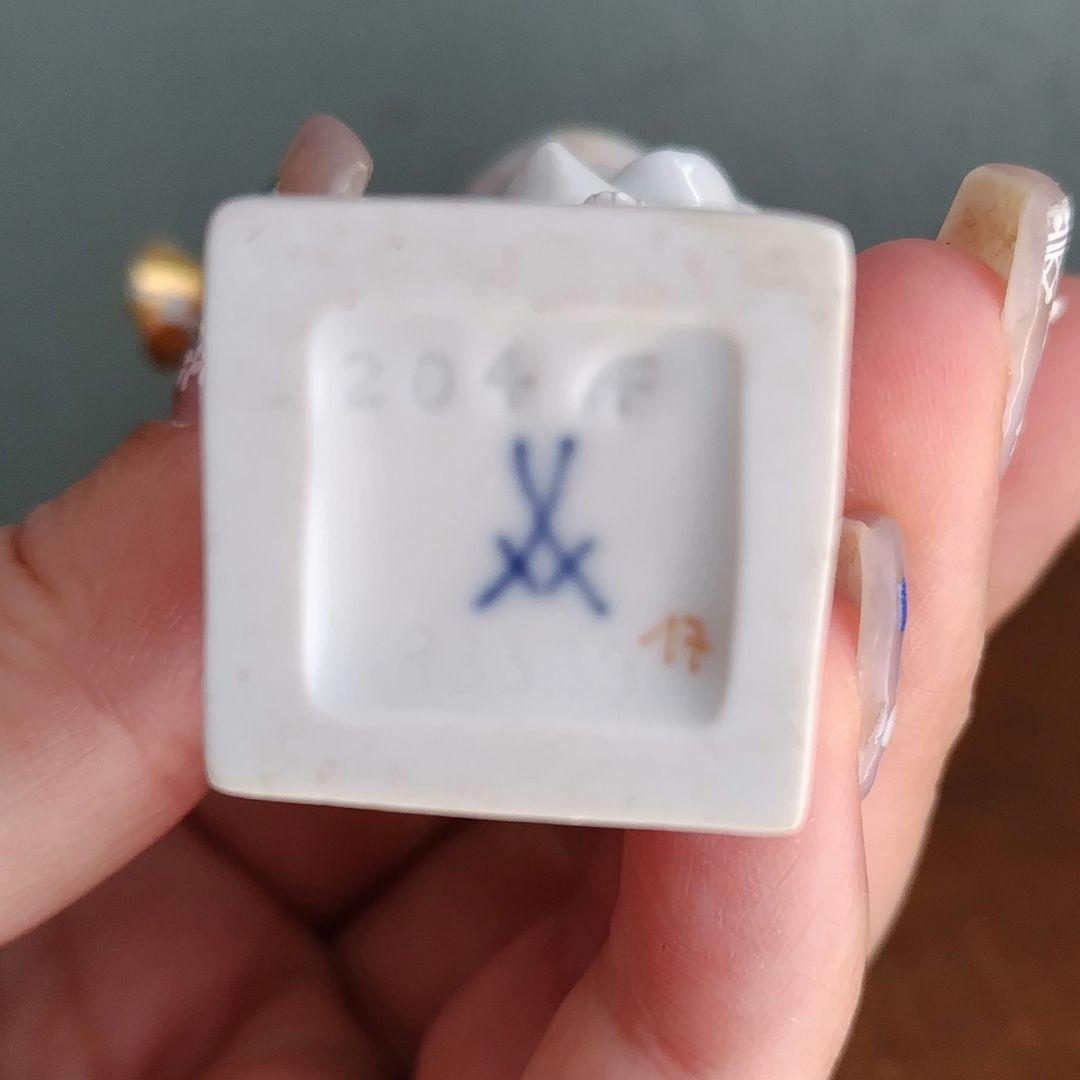 難アリ　マイセン　天使の楽隊　ラッパ　陶磁器　置物　エンジェル