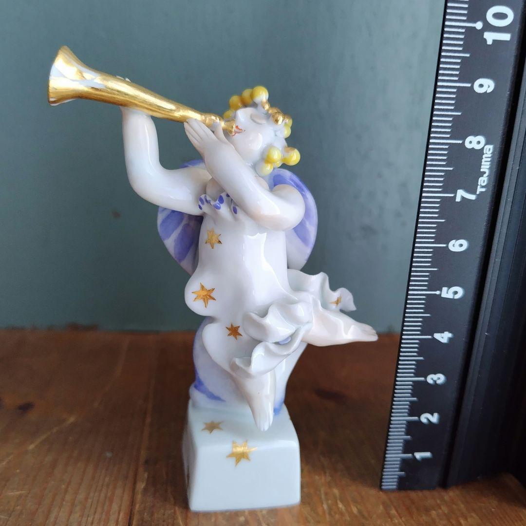 難アリ　マイセン　天使の楽隊　ラッパ　陶磁器　置物　エンジェル