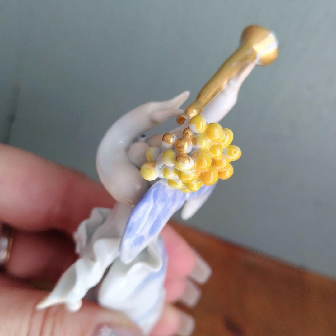 難アリ　マイセン　天使の楽隊　ラッパ　陶磁器　置物　エンジェル