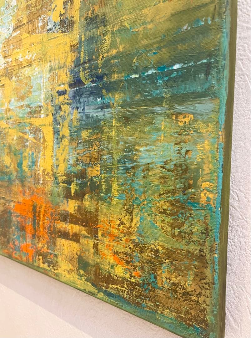 246 抽象画 アクリル画 アート 原画 北欧 キャンバスボード F6