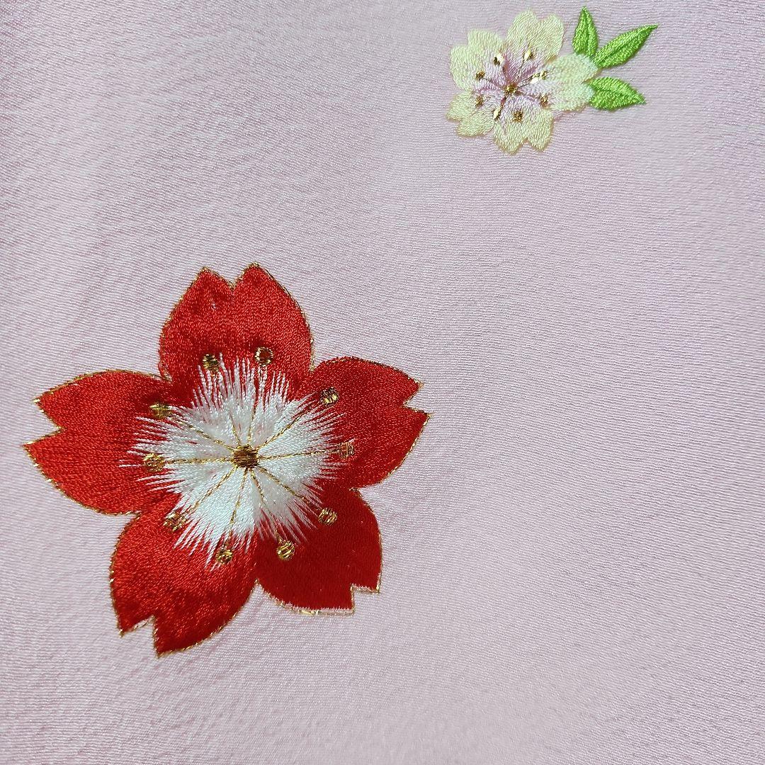 #119 (保管品）七五三  正絹 被布セット 草履　巾着