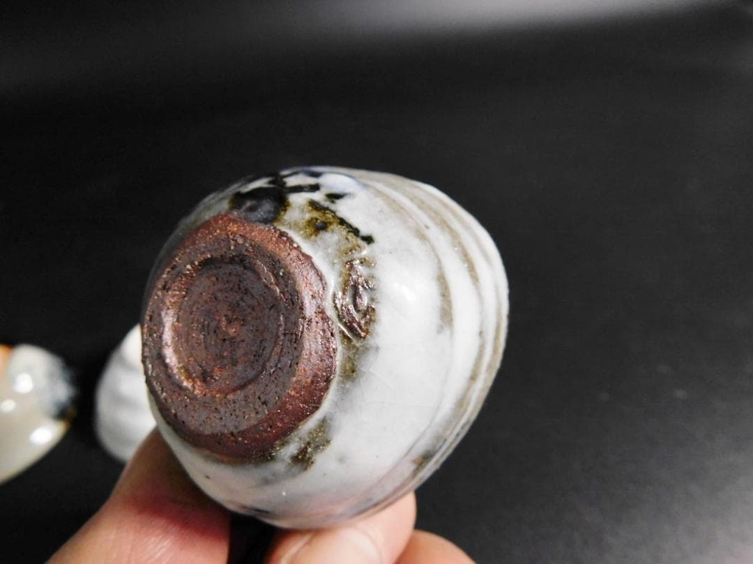 京焼名工 六代 清水六兵衛 色かわり盃 5客 お猪口 茶杯