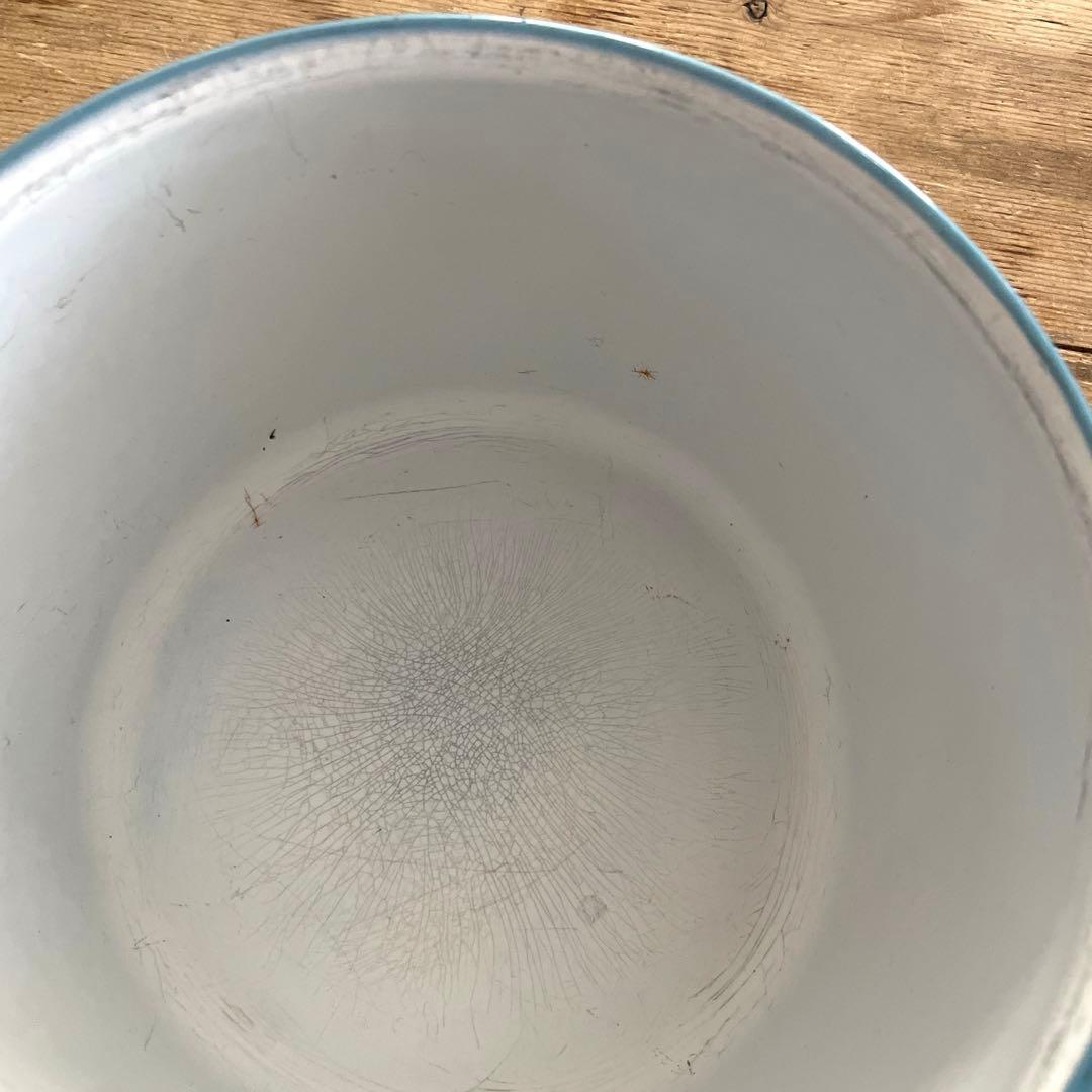 アンティーク 琺瑯 ホーロー アンティーク 大きい お鍋 ヴィンテージ