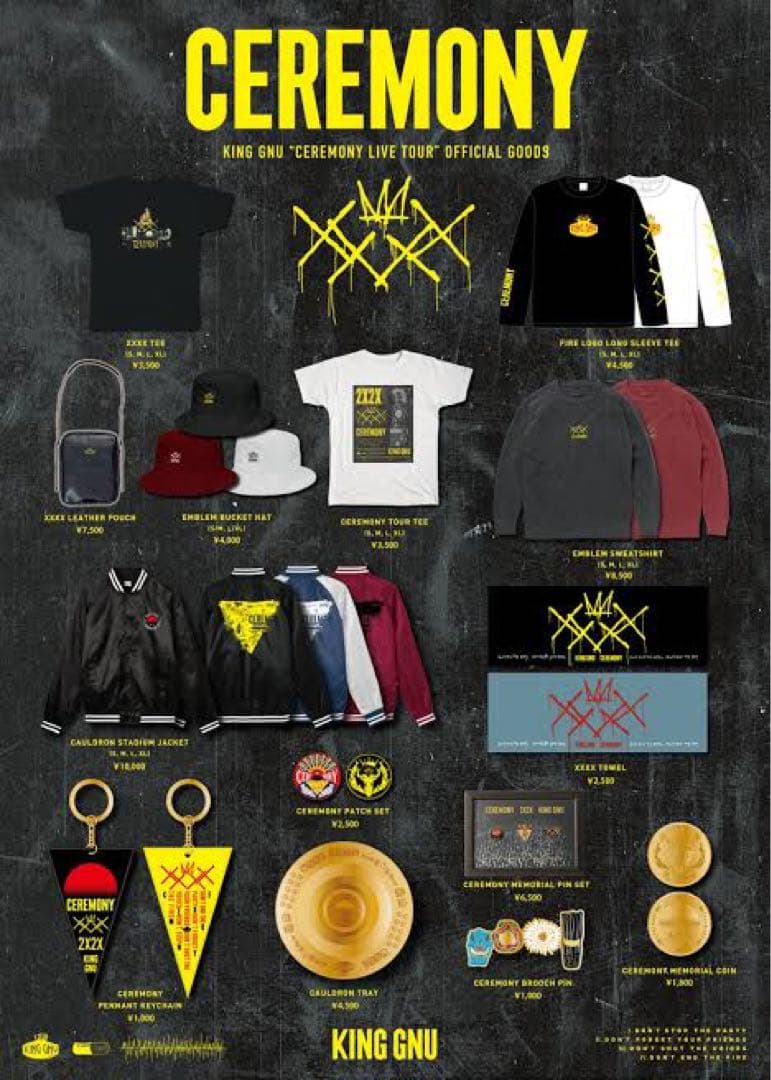 King Gnu Live Tour 2020 CEREMONY スタジャン