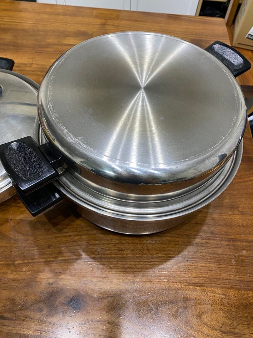 USA製 高級鍋セット EKCO エコー ステンレス鍋 フライパン