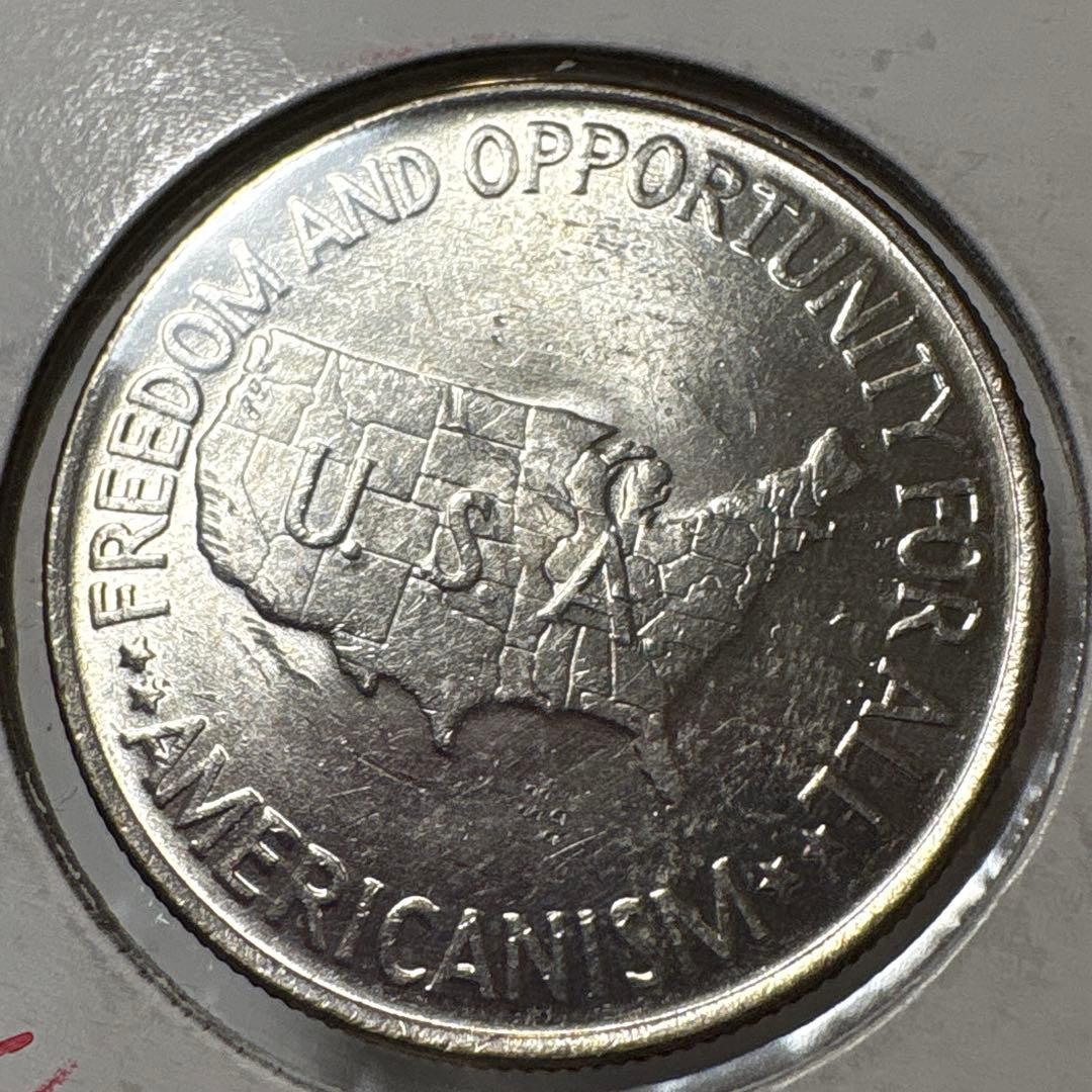 1952年　アメリカ　銀貨　美品　記念　【FA10】