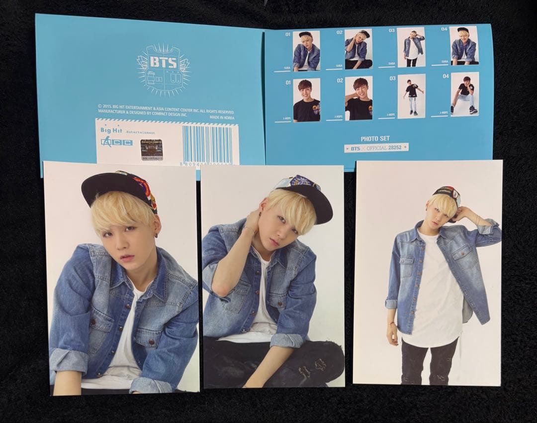 3枚　SUGA BTS 防弾少年団 アンカバ　 PHOTO SET